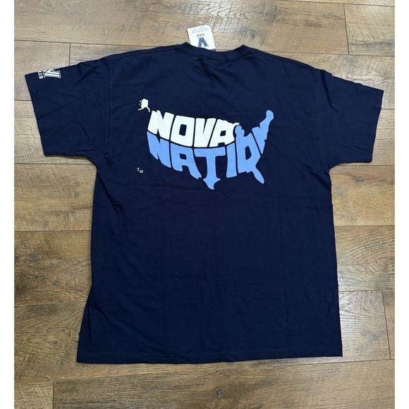 Fruit of the Loom Other - NWT Vintage Villanova Nova‎ Nation Graphic Tee XL Navy Blue NCAA 90s Y2k